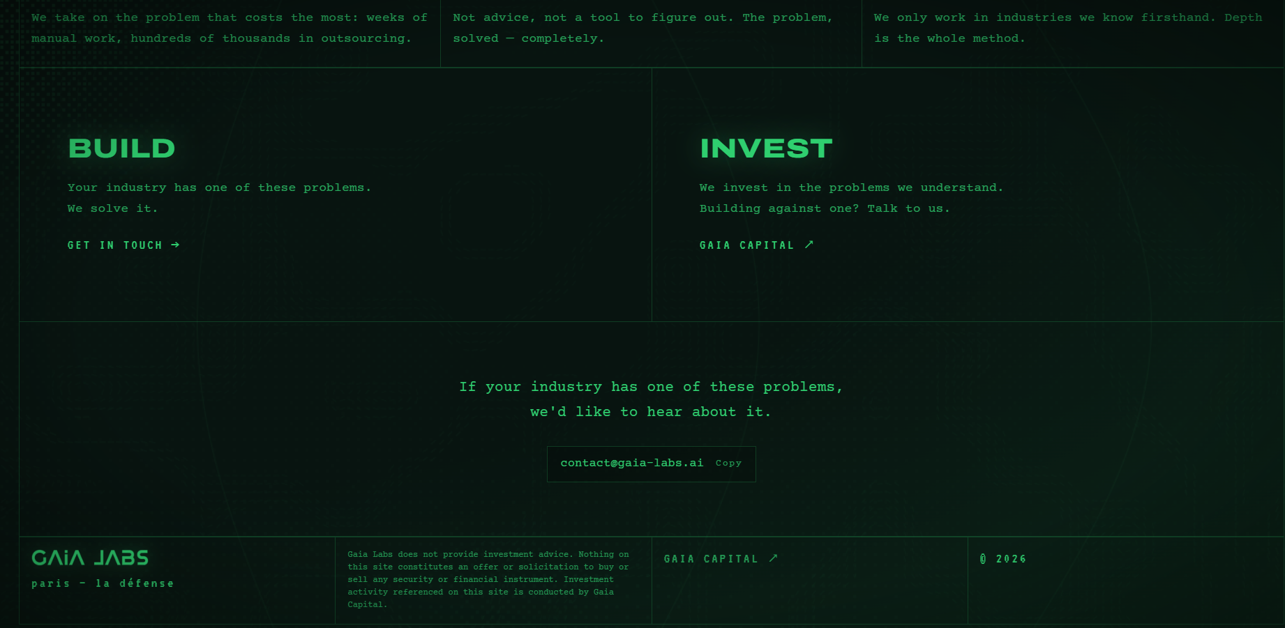 Gaia Labs website